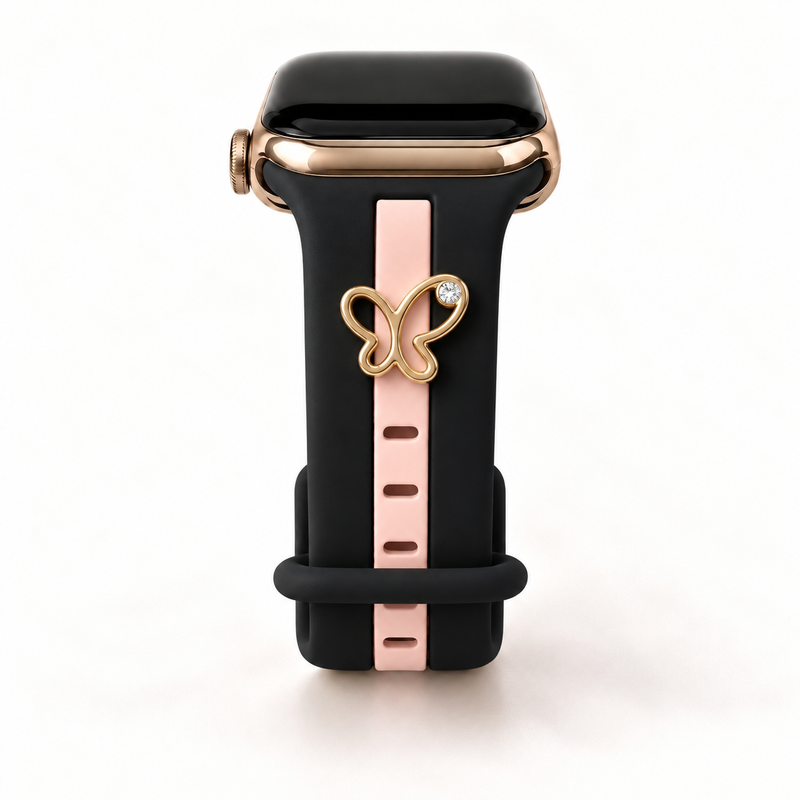 Skye Midnight Black & Pink Smart Watch Band