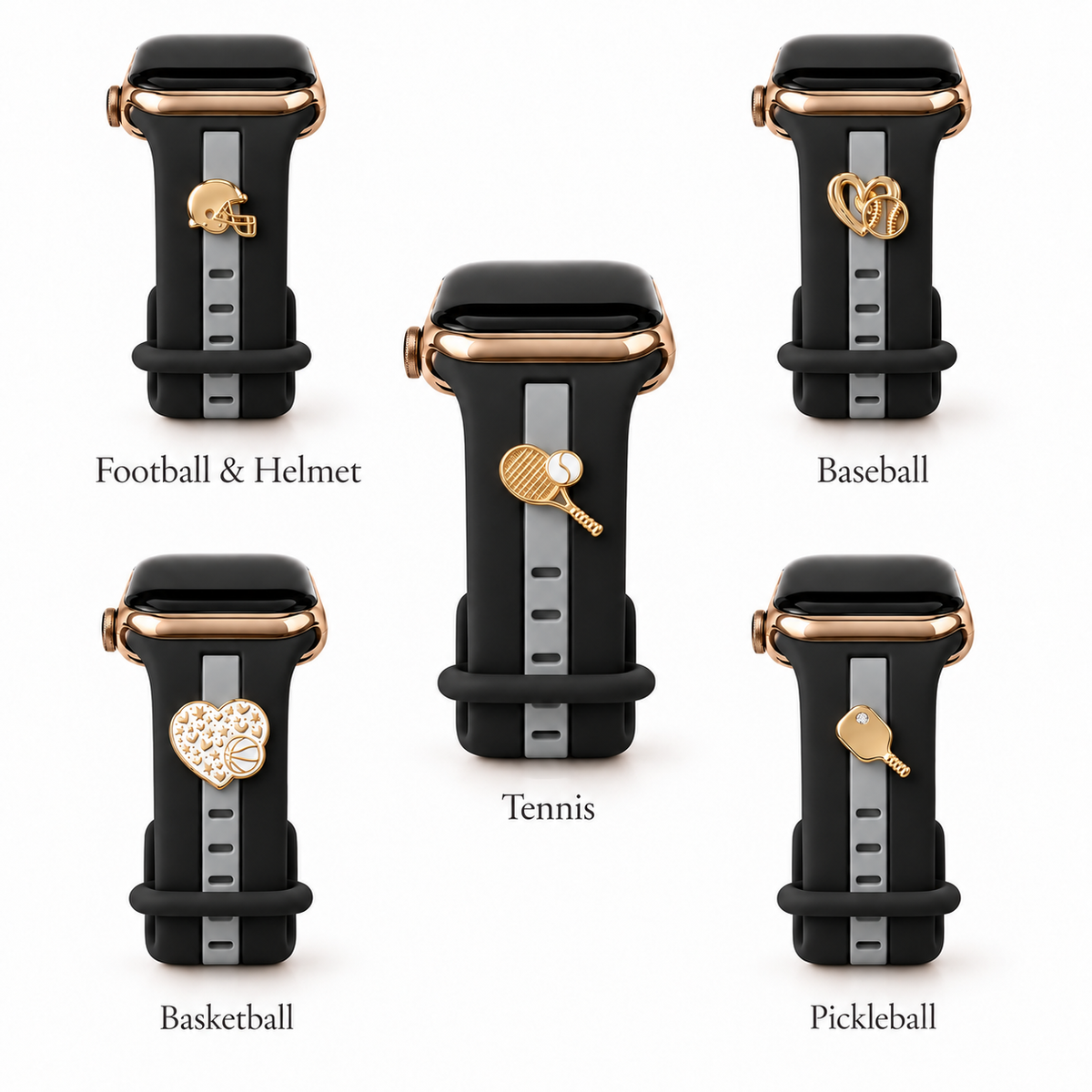 Skye Black & Gray Smart Watch Band