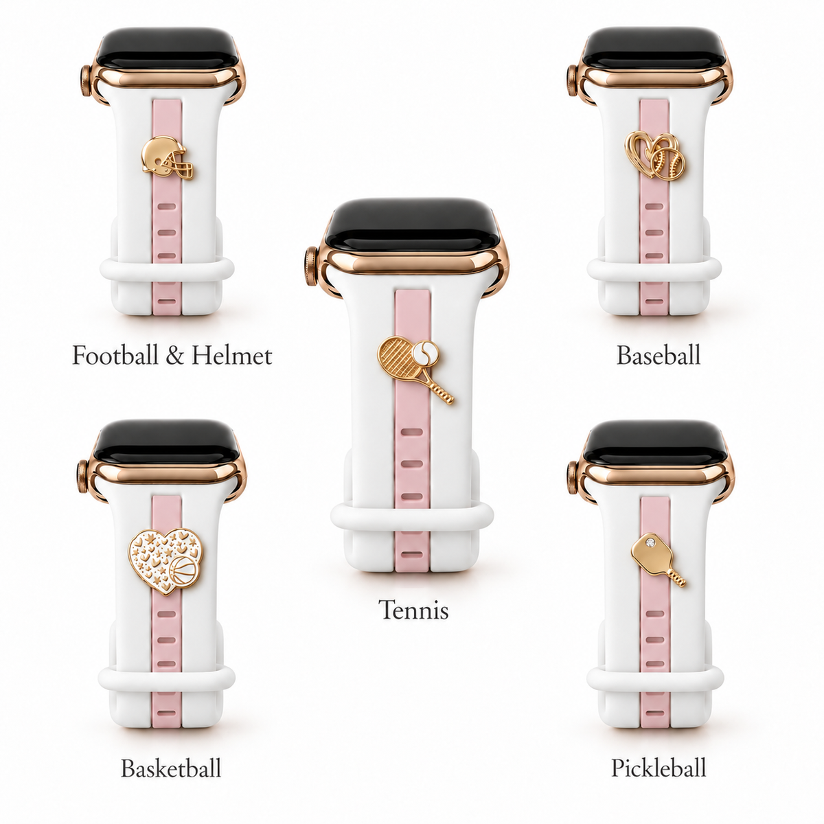 Skye White & Bubblegum Smart Watch Band
