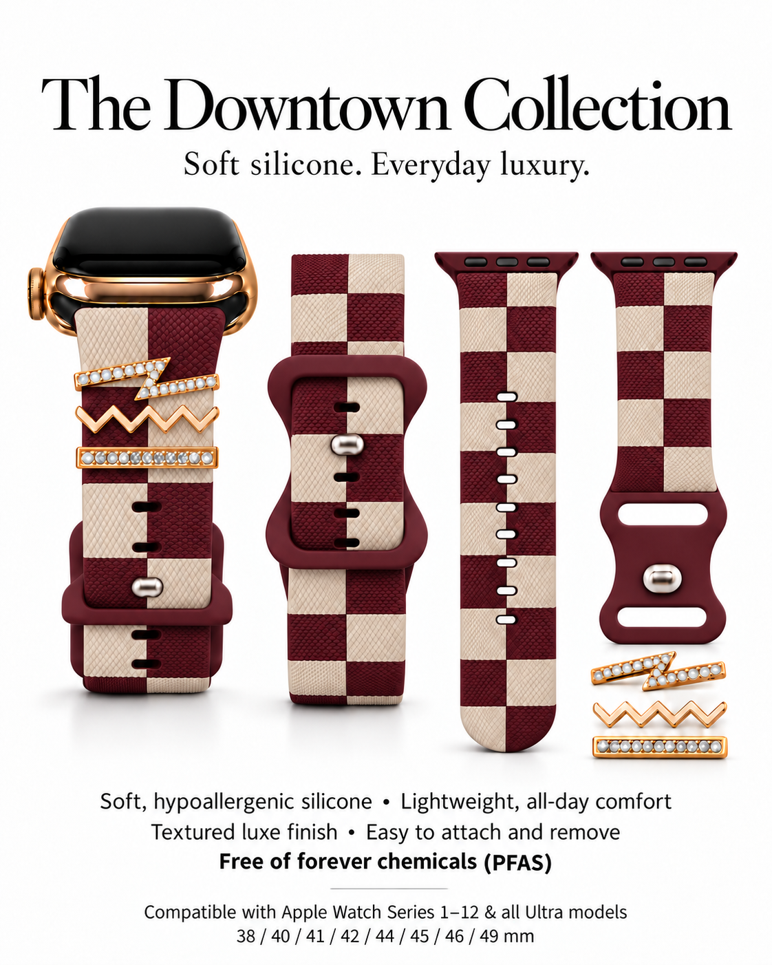 Downtown Nude & Vino Smart Watch Band
