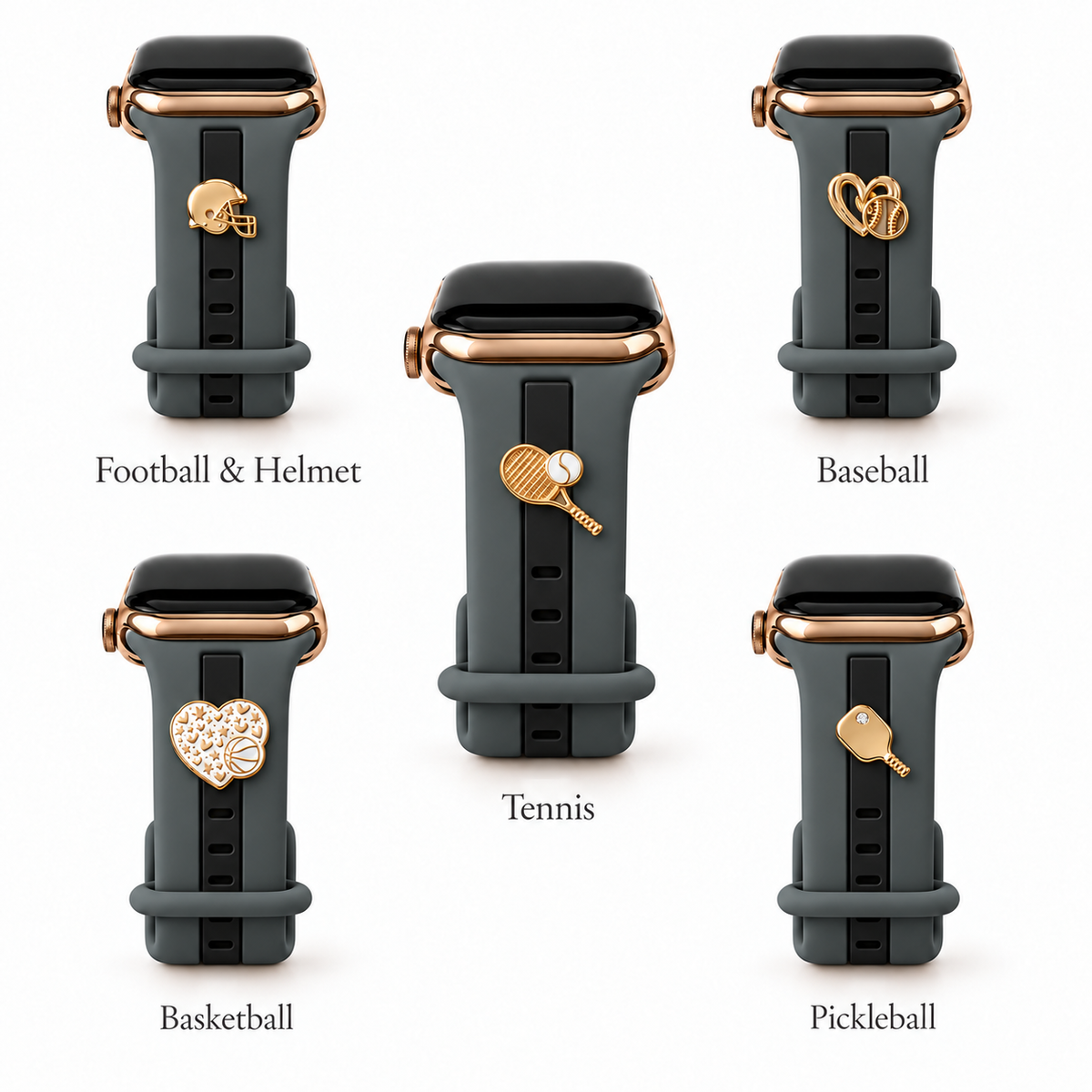Skye Gray & Black Smart Watch Band