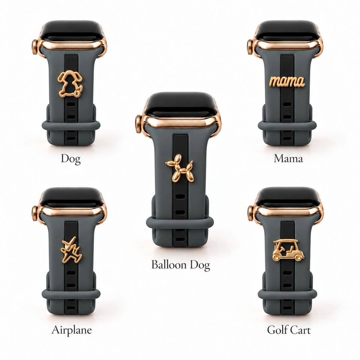Skye Gray & Black Smart Watch Band