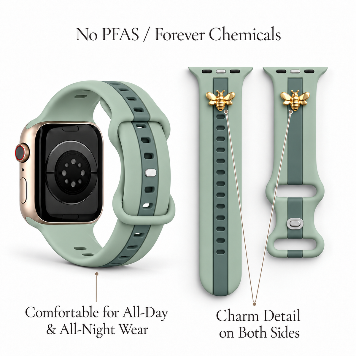 Skye Dusty Blue & Green Smart Watch Band