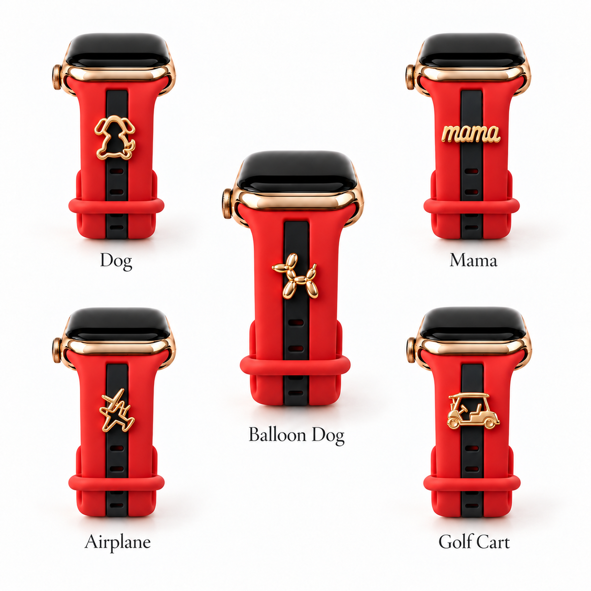 Skye Red & Black Smart Watch Band