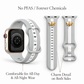 Skye Gray & White Smart Watch Band