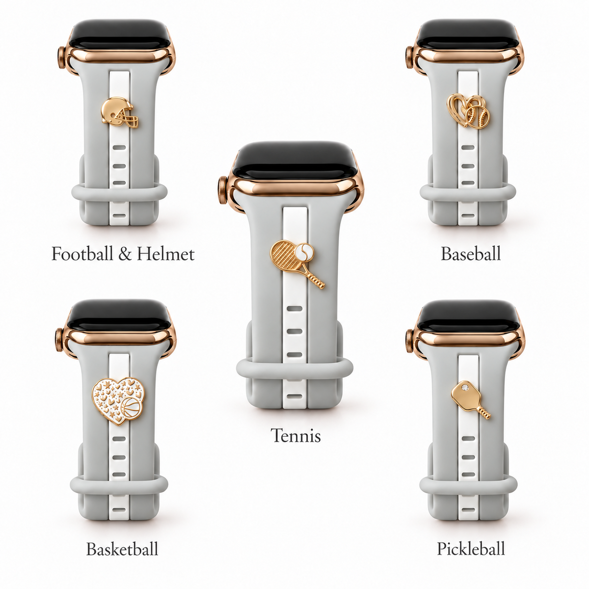 Skye Gray & White Smart Watch Band