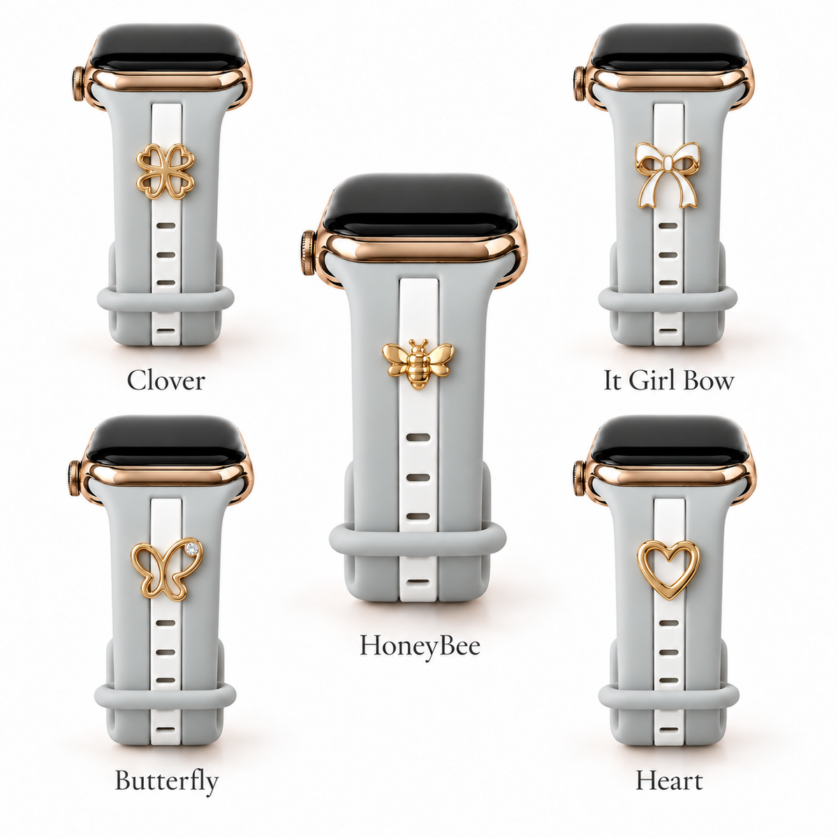 Skye Gray & White Smart Watch Band