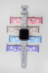 Darling Daisy Ivory Gray Apple Watch Band - Strawberry Avocados