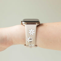 Darling Daisy Nude & White Apple Watch Band