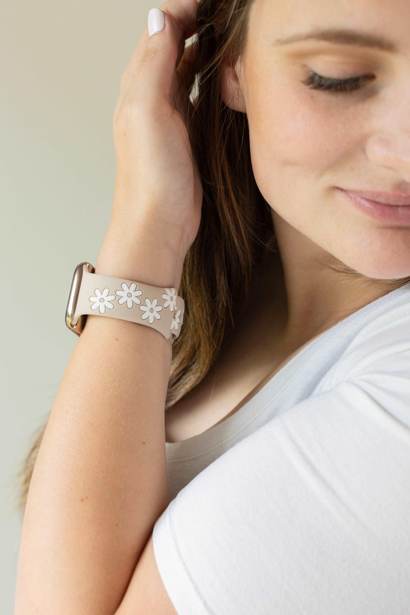 Darling Daisy Nude & White Apple Watch Band - Strawberry Avocados
