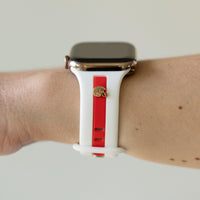 White & Red Apple WatchBand Football Fever Starting Line Up ‘23