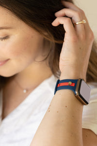 Navy Blue & Red Apple WatchBand  Football Fever Starting Line Up ‘23