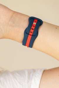 Navy Blue & Red Apple WatchBand  Football Fever Starting Line Up ‘23