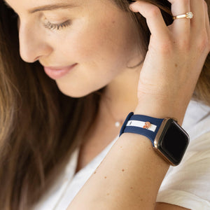 Navy Blue & White Apple WatchBand Football Fever Starting Line Up ‘23 - Strawberry Avocados