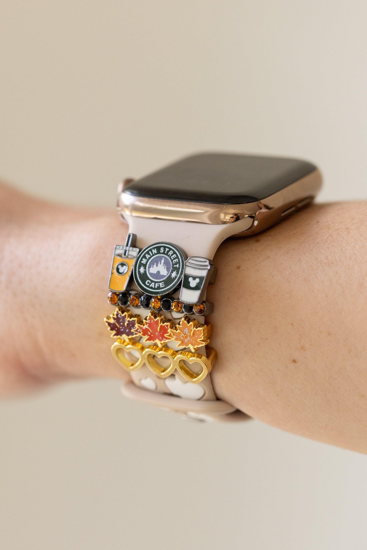 Autumn U Glad It’s Fall Nude & White Apple Watch Band - Strawberry Avocados