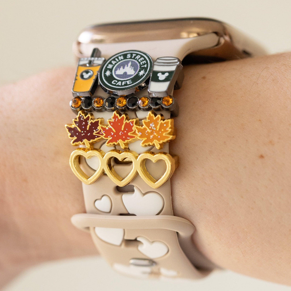 Autumn U Glad It’s Fall Nude & White Apple Watch Band - Strawberry Avocados