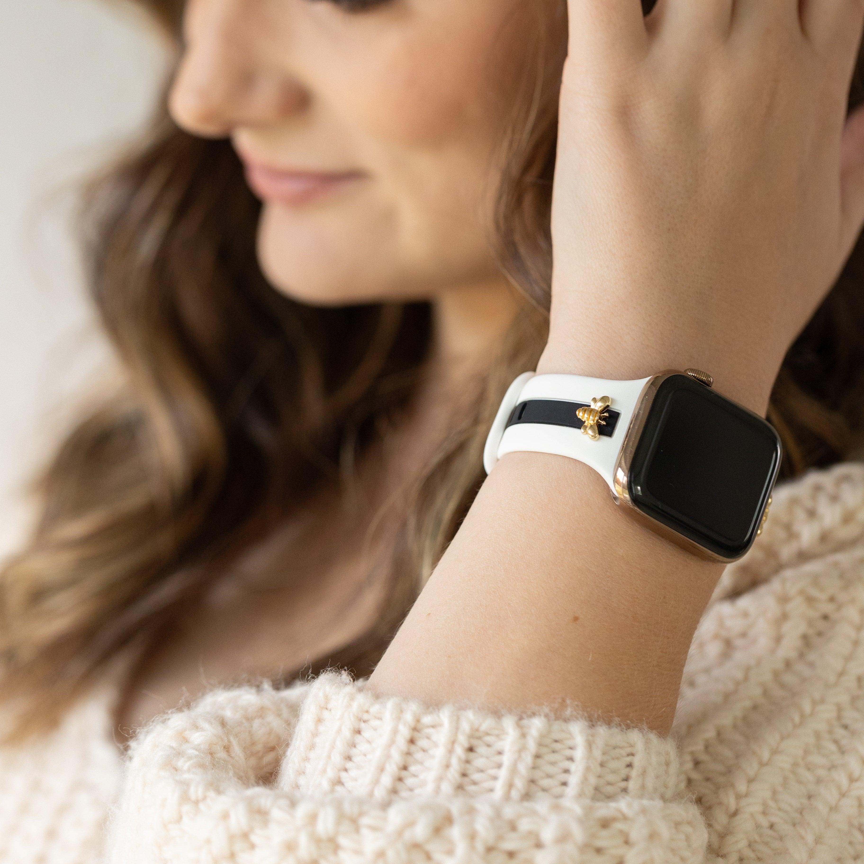 Skye Winter White Black Night Smart Watch Band