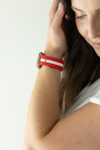 Red & White WatchBand  Football Fever Starting Line Up ‘23