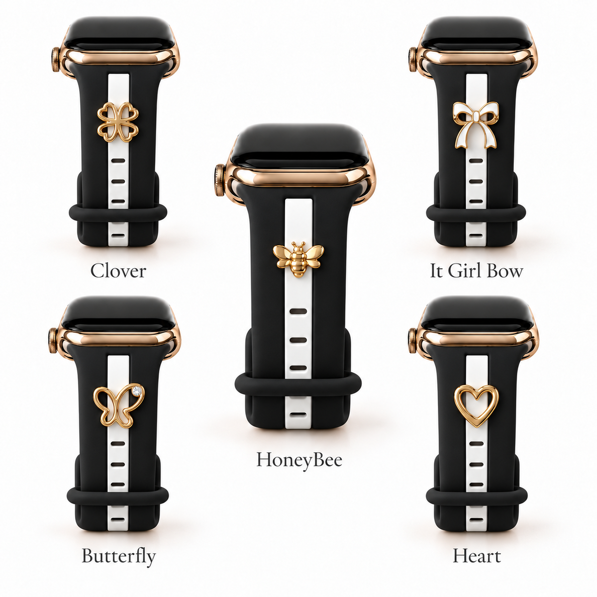 Skye Midnight Black & White Smart Watch Band