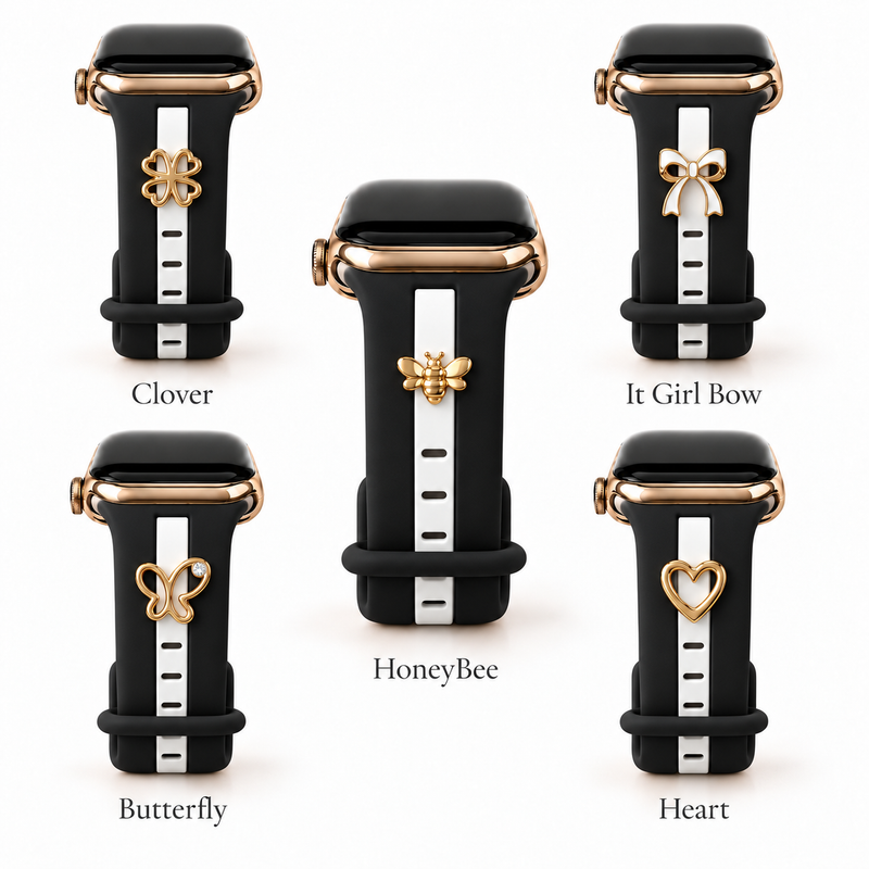 Skye Midnight Black & White Smart Watch Band