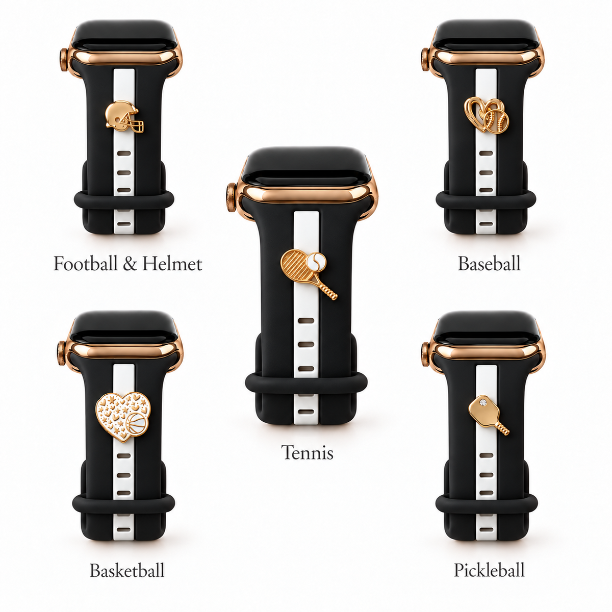 Skye Midnight Black & White Smart Watch Band