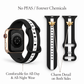 Skye Midnight Black & White Smart Watch Band