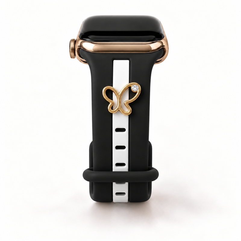 Skye Midnight Black & White Smart Watch Band
