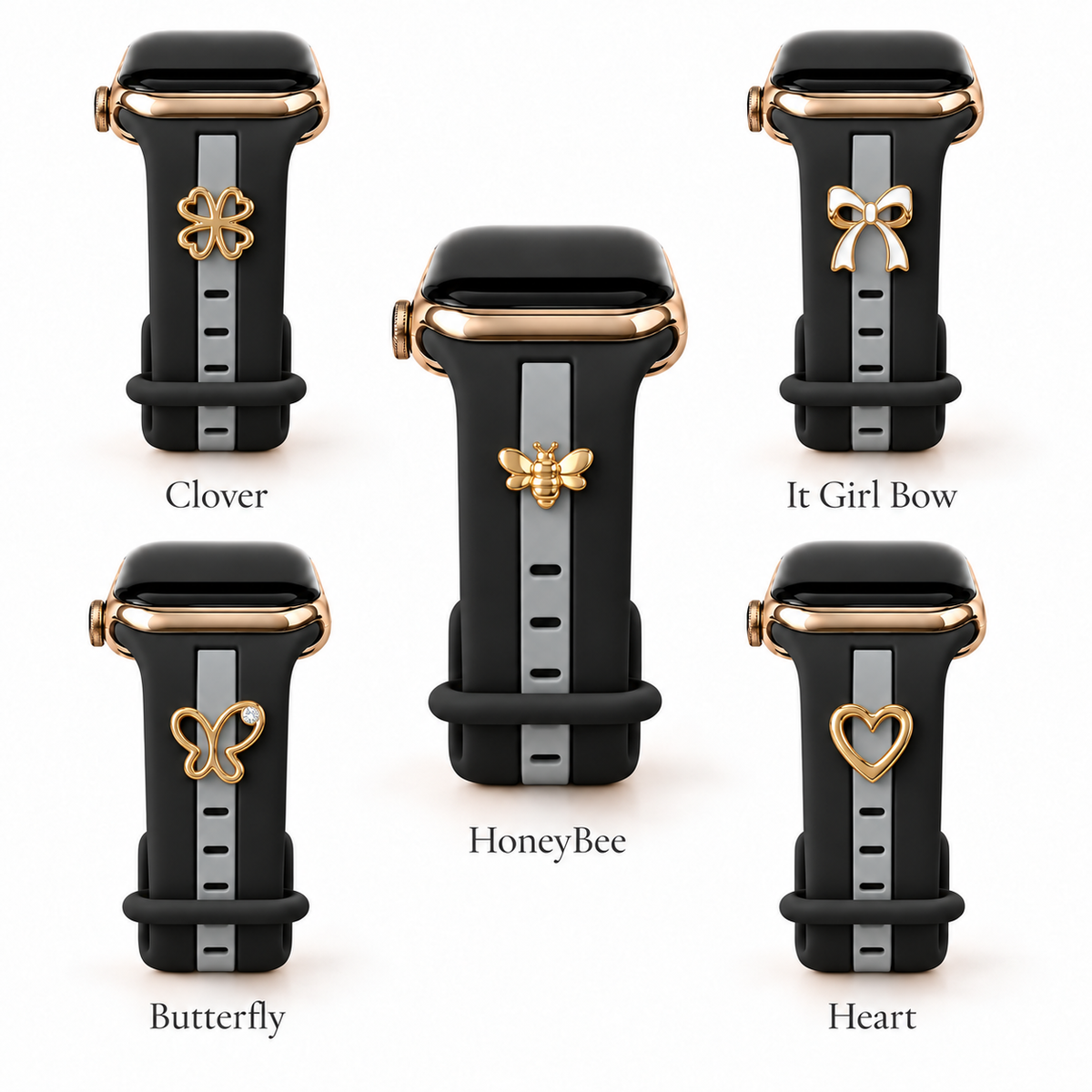 Skye Black & Gray Smart Watch Band