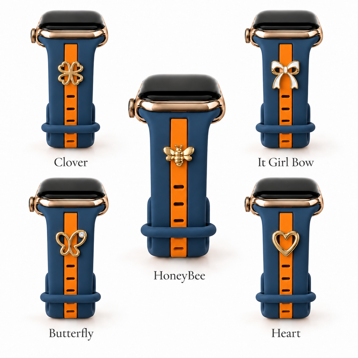 Skye Blue & Orange Smart Watch Band