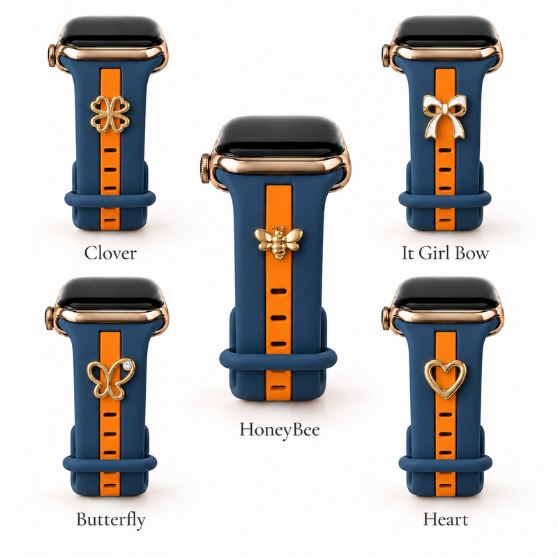 Skye Blue & Orange Smart Watch Band