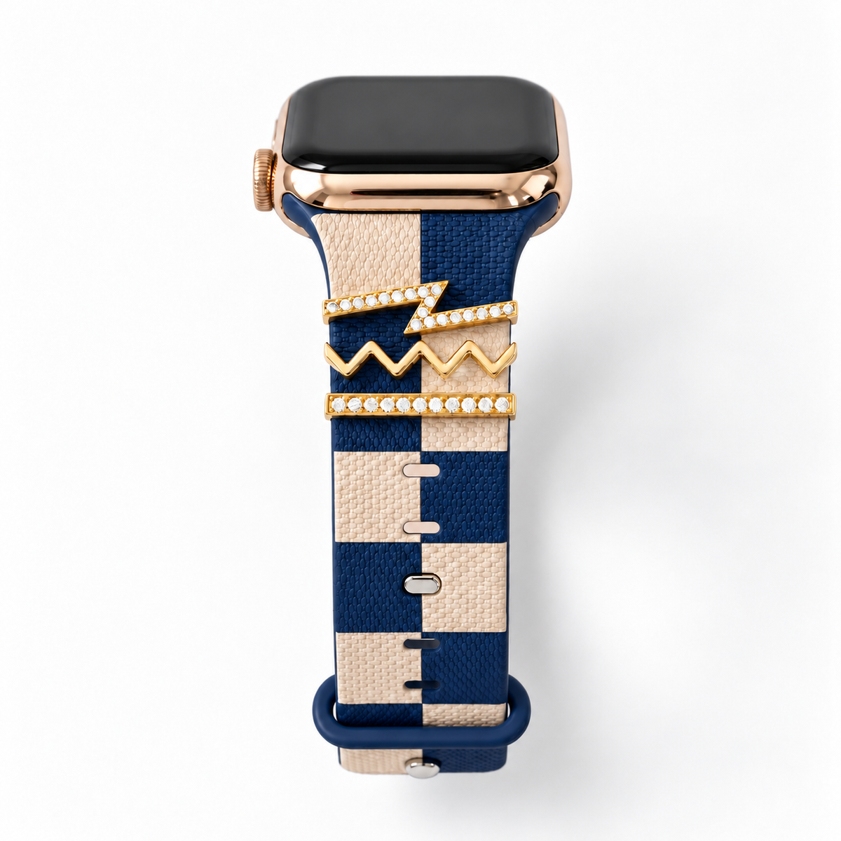 Downtown Navy Blue & Ivory Smart Watch Band