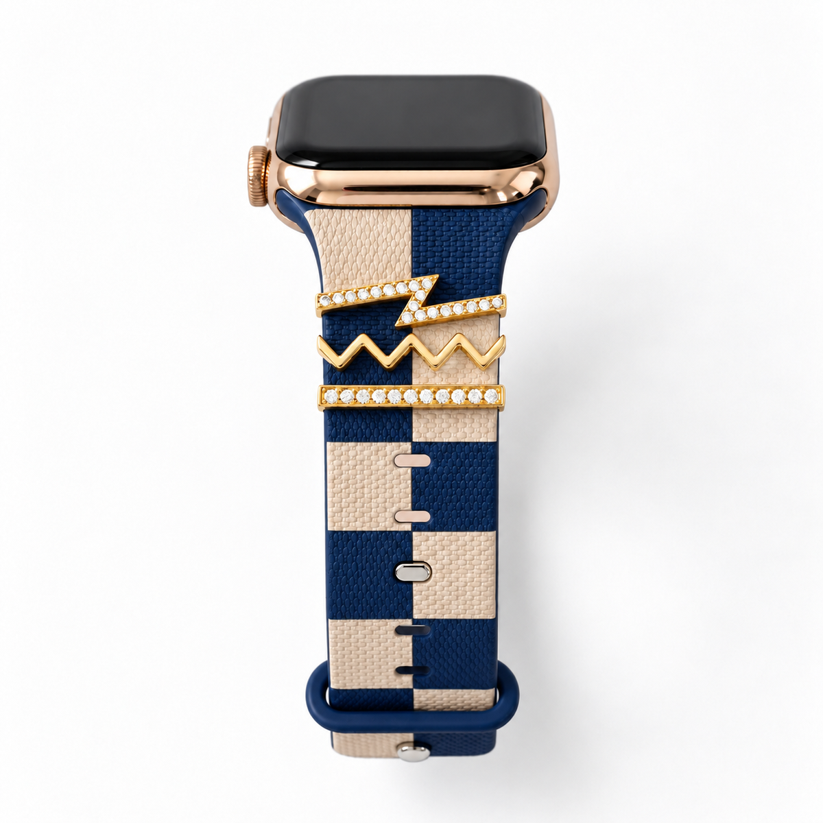Downtown Navy Blue & Ivory Smart Watch Band