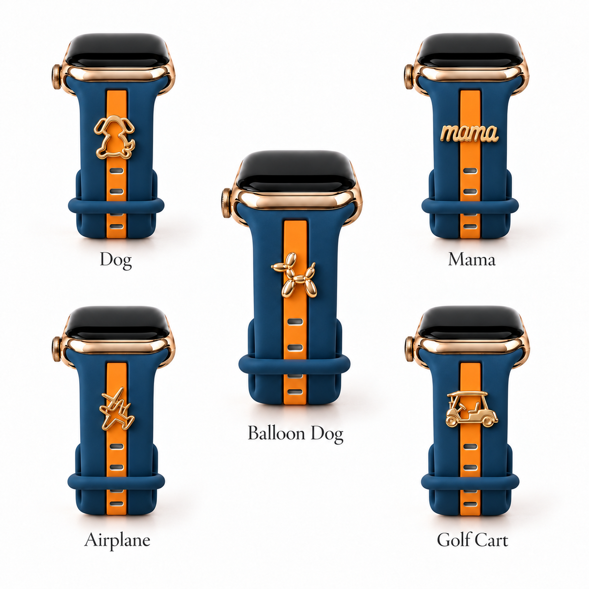 Skye Blue & Orange Smart Watch Band