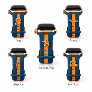 Skye Blue & Orange Smart Watch Band