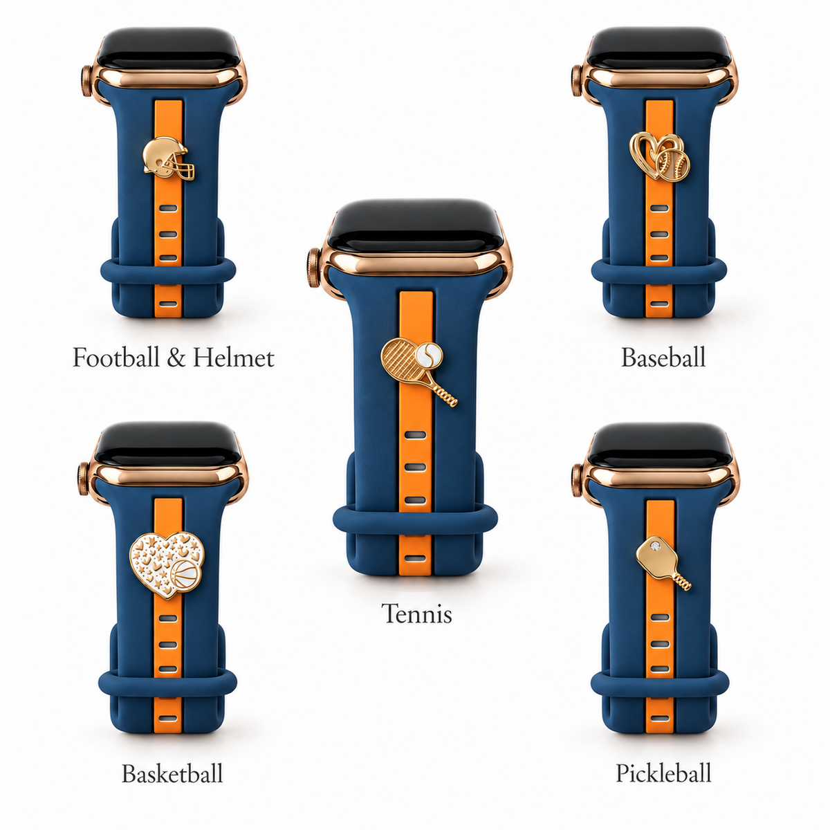 Skye Blue & Orange Smart Watch Band