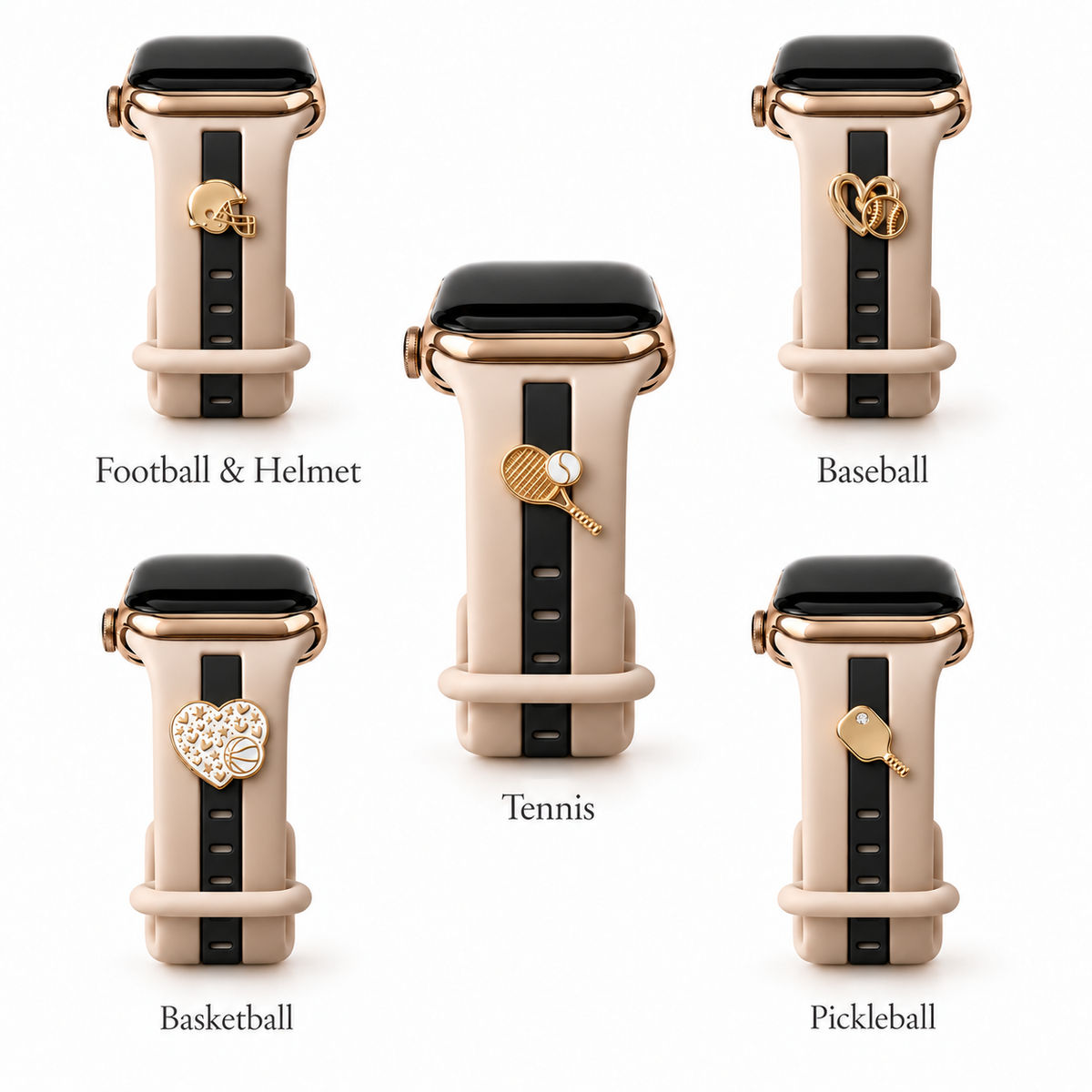 Skye Nude Sand & Black Smart Watch Band