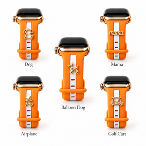 Skye Orange & White Smart Watch Band