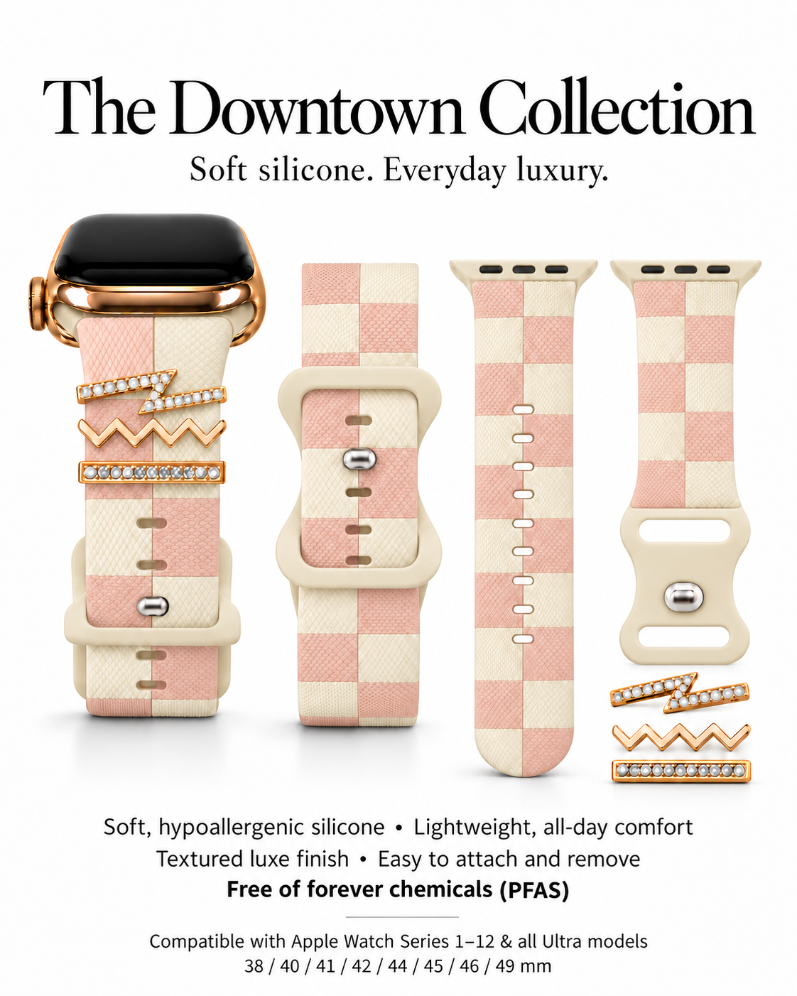 Downtown Blushing Pink Smart Watch Band