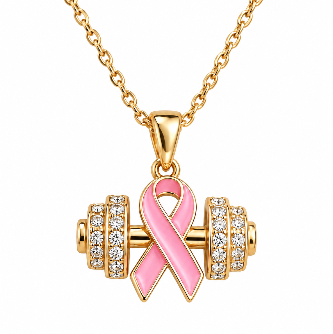 The Strength Necklace - Breast Cancer Strong ™️- Preorder