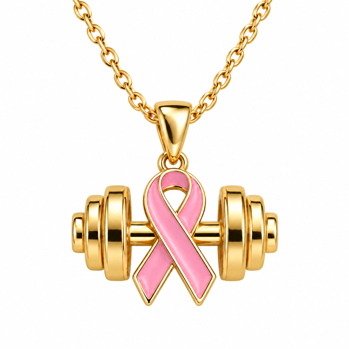The Strength Necklace - Breast Cancer Strong ™️- Preorder