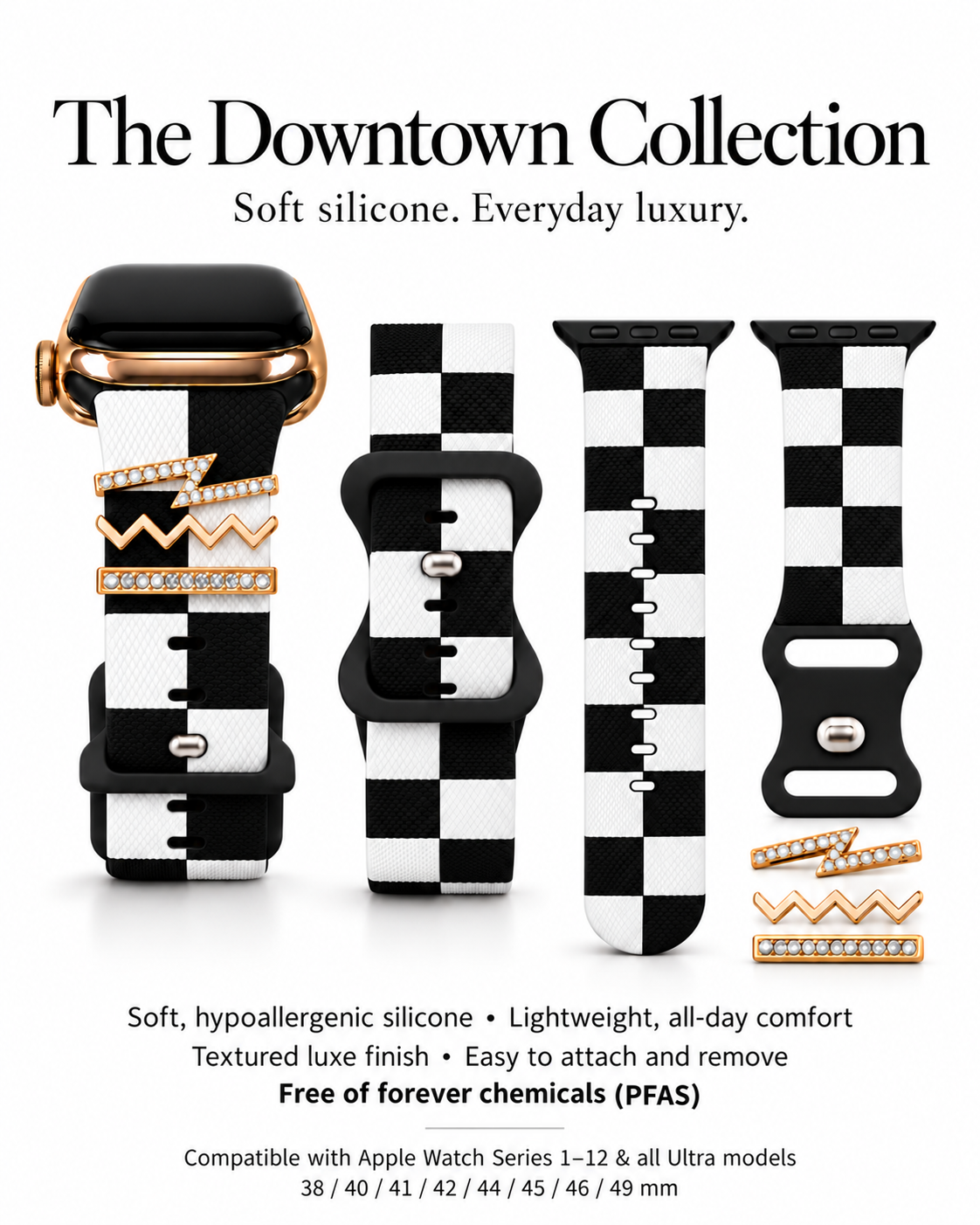 Downtown Chic Check Smart Watch Band
