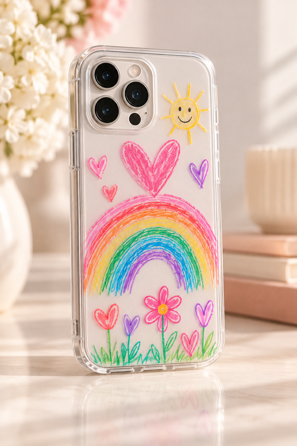 Little Scribbles, Big Love™ — Personalized Clear Phone & AirPods Case