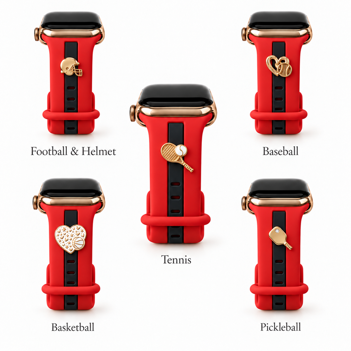 Skye Red & Black Smart Watch Band