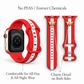 Skye Red & White Smart Watch Band