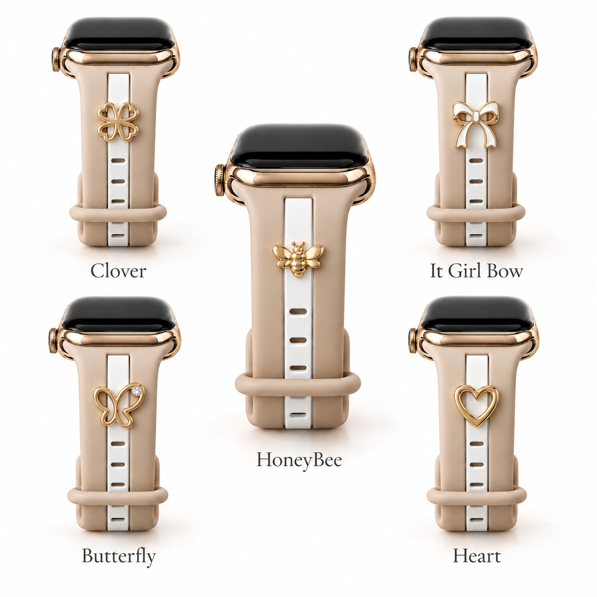 Skye Nude Sand and White Smart Watch Band