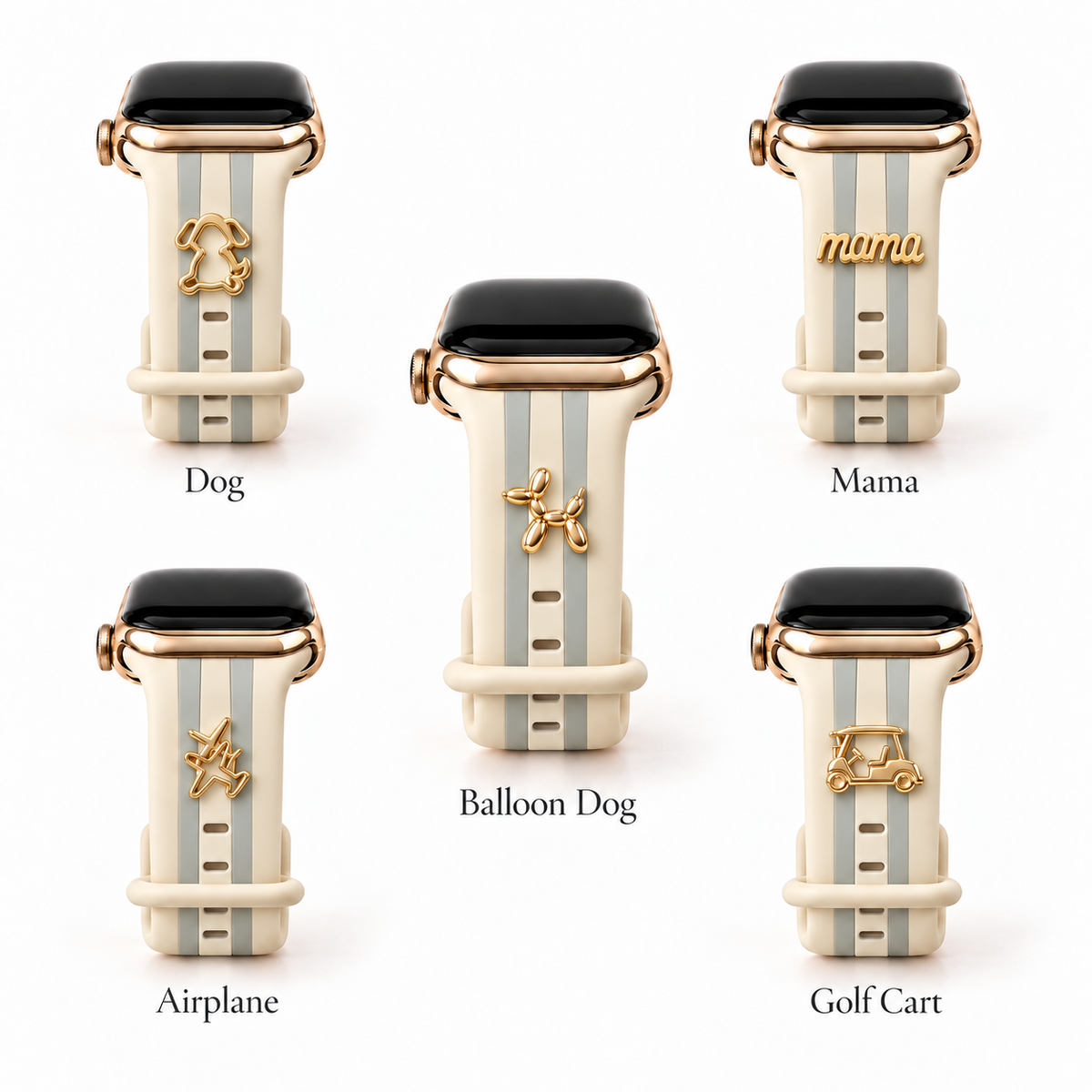 Skye Ivory & Gray Smart Watch Band