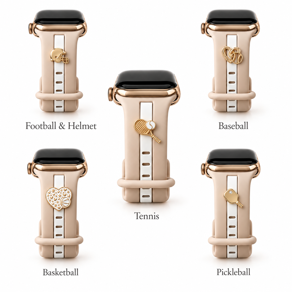 Skye Nude Sand and White Smart Watch Band