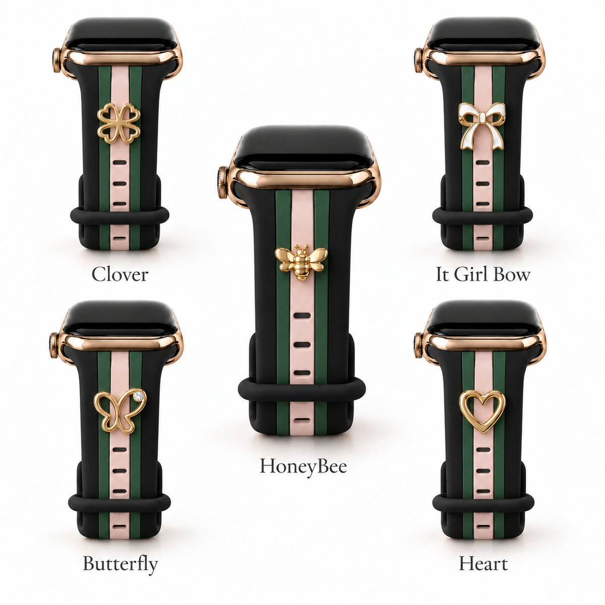 Skye Black/Pink/Green Smart Watch Band
