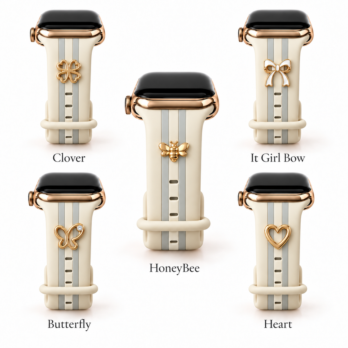 Skye Ivory & Gray Smart Watch Band