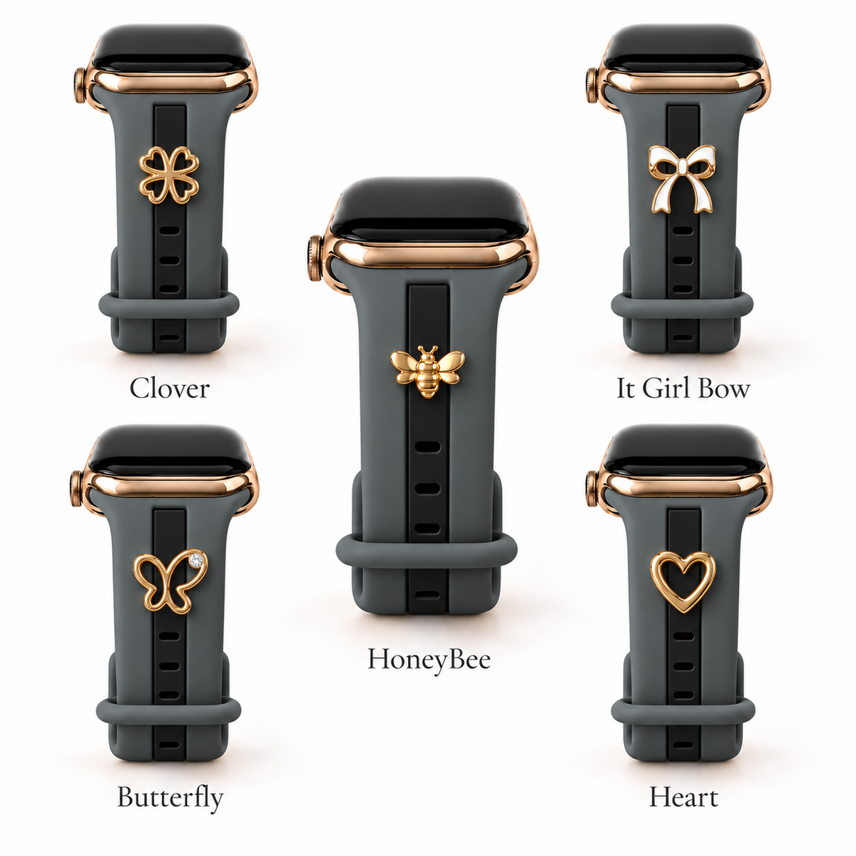 Skye Gray & Black Smart Watch Band